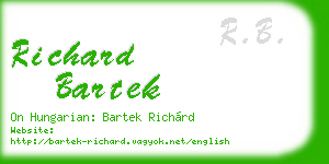 richard bartek business card